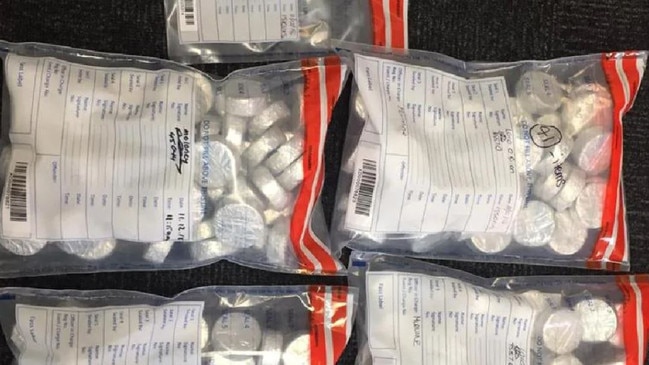 The cocaine was found in round, pressed tablets. Picture: NSW Police