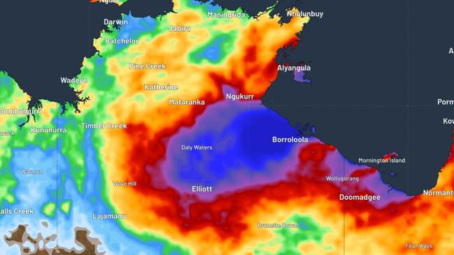 Destructive winds of up to 200kmh are possible at its centre. Picture: WeatherZone