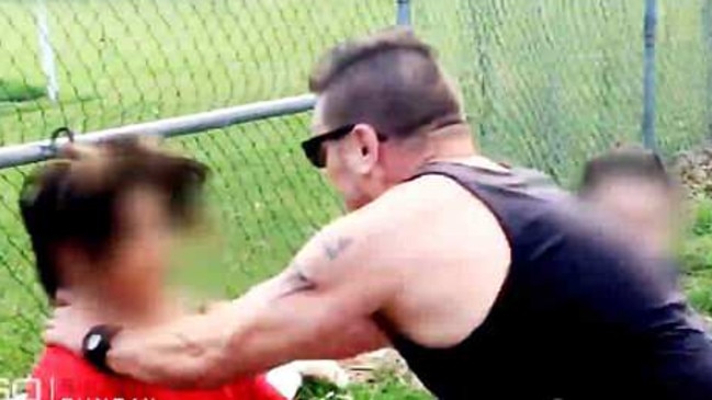 Mark Bladen was sentenced to pay $1000 for the attack. Picture: Channel Nine