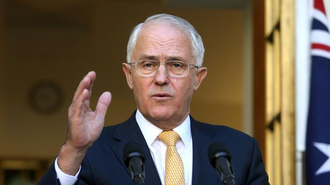 Malcolm Turnbull at his press conference today.