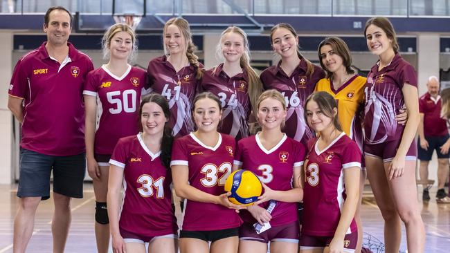 St Peters volleyball’s undefeated Senior A team.