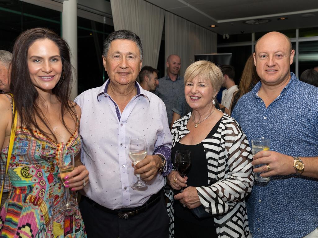 Sandra Velgush, Albert Bensimon, Nyra Bensimon and Victor Velgush at RBar @ Regattas for a pre-show function ahead of State Theatre Company’s opening of After Dinner. Picture: Sia Duff