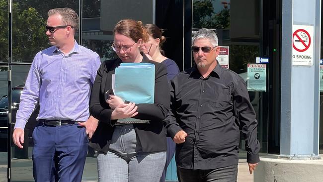 Jason Steven Murch (right) leaves Southport Courthouse on Tuesday, April 12.