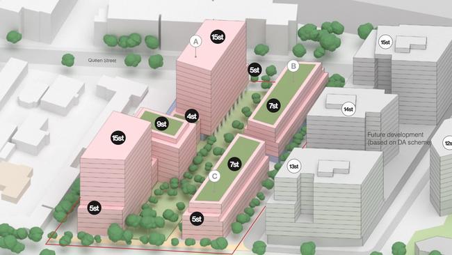 A three-dimensional map of the proposed development. Picture: Architectus