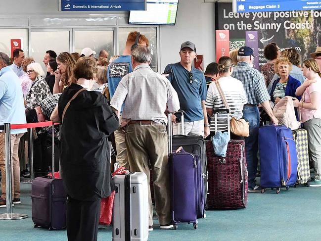 Bonza has broken its silence amid speculation it could be placed into administration, as passengers are left grounded at Sunshine Coast Airport. Picture: patrick Woods.