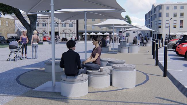 Changes planned for 2021 as part of the City of Hobart's Salamanca Place Precinct Upgrade. Source: HOBART CITY COUNCIL.