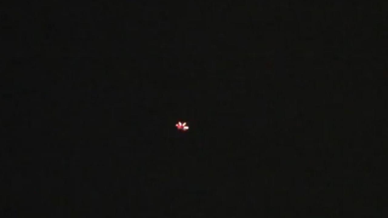 A screenshot from a UFO sighting video taken on the Gold Coast in March 2014.