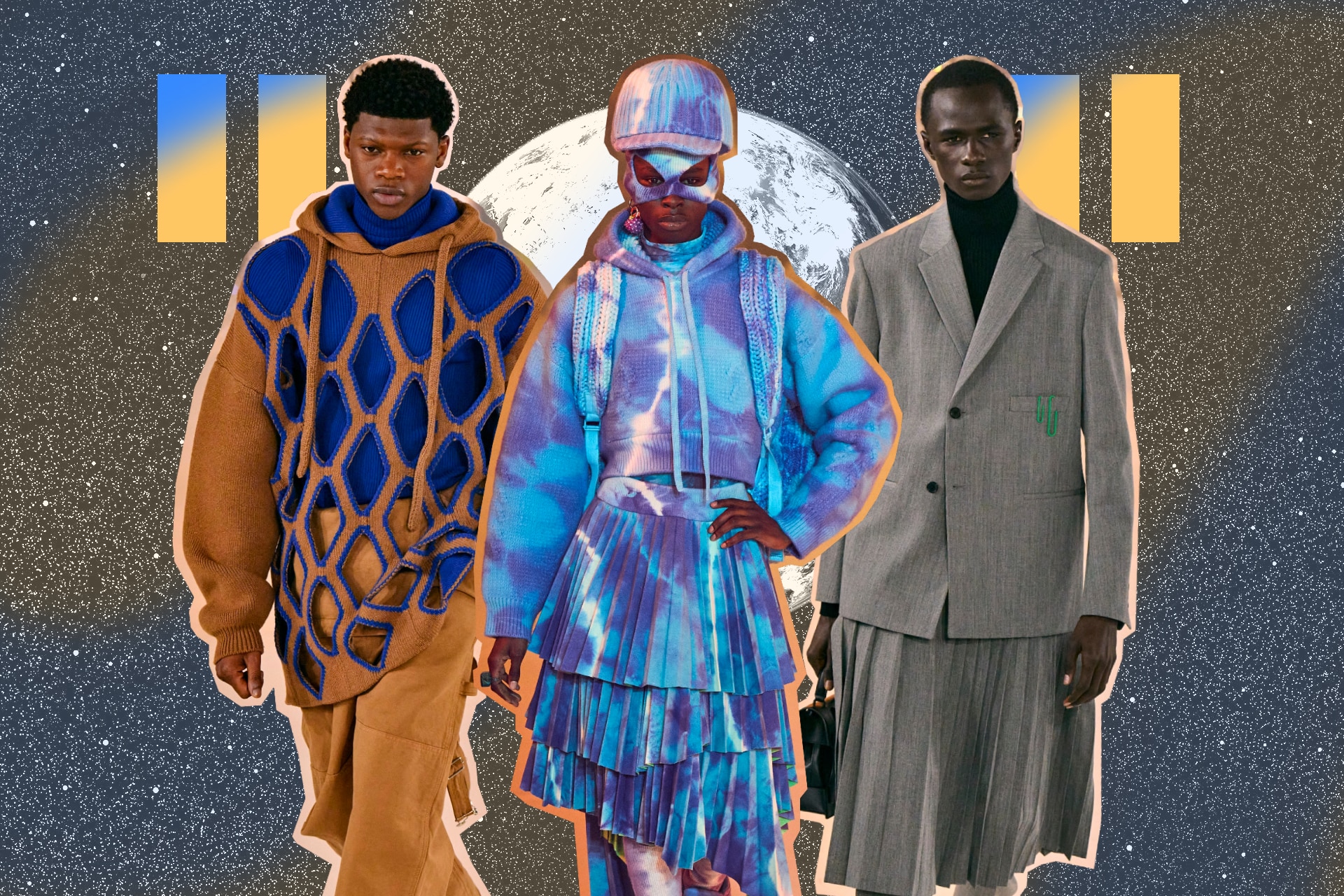 Louis Vuitton's Virgil Abloh showcases men in dresses and skirts