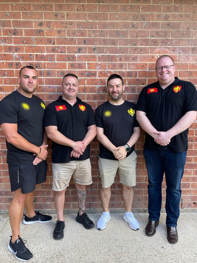 The men behind the scenes – team manager Caine Janakievski, CEO Oliver Joseski, chairman Peter Ristevski and president Mark Levy. Supplied