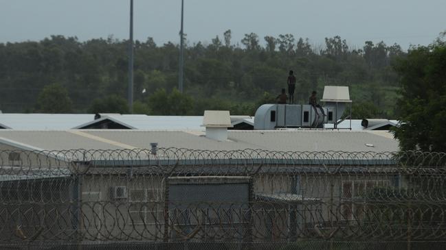 At least six teenagers climbed the roof of Don Dale on Friday February 2 as part of a protest against ongoing lockdowns. Picture: Zizi Averill