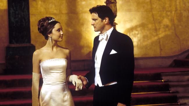 Amanda Bynes with Colin Firth in What A Girl Wants.