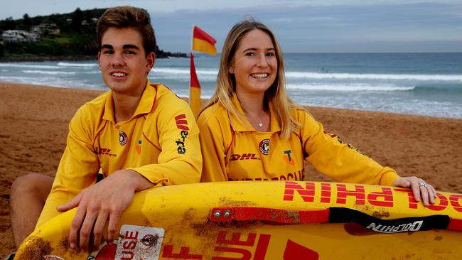 Mitch Ponton and Mia Roberts, both 17, are lifesavers from Avalon Beach Surf Life Saving Club. Picture Martin Lange