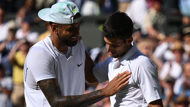 Nick Kyrgios has been drawn in the same quarter as Novak Djokovic. Picture: AFP Images