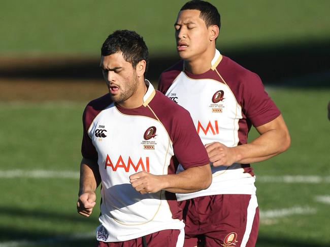 Hunt and Folau prepare for an Origin clash.