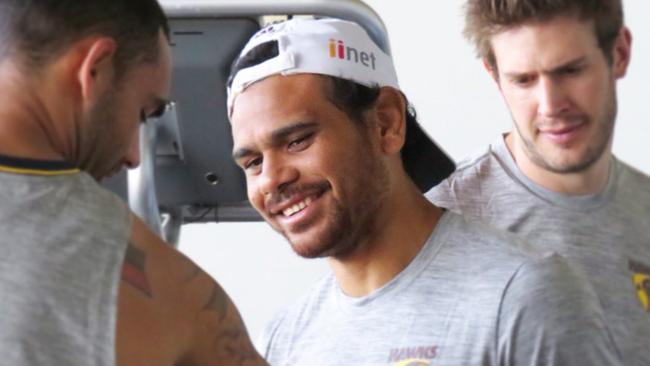 Cyril Rioli is back at Hawthorn training. Picture: @HawthornFC