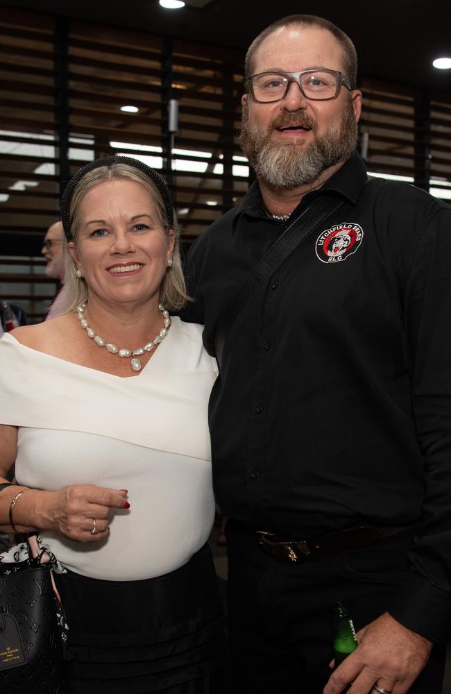 Mellie Jensen and Paul Jensen at the 2023 NRL NT Frank Johnson / Gaynor Maggs medal night. Picture: Pema Tamang Pakhrin