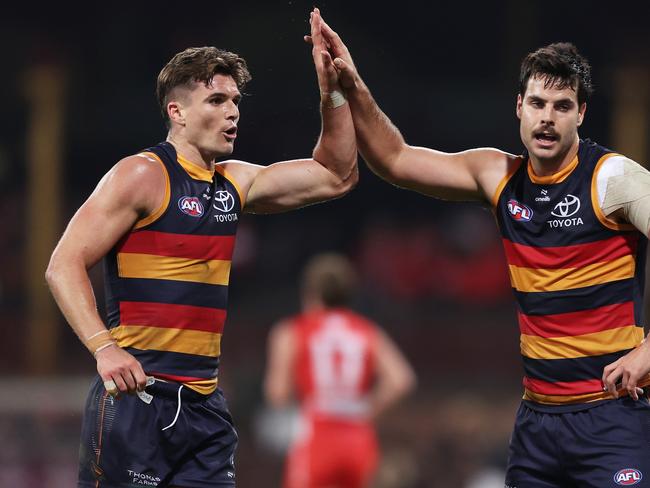 Ben Keays (left) is a barometer for the Crows.
