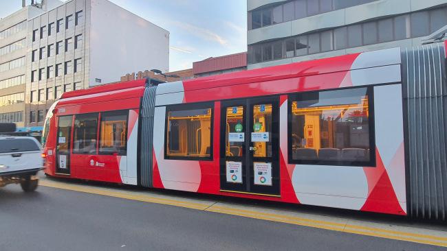 The light rail is a great way to get around.