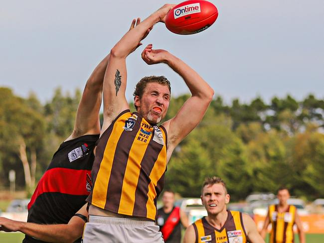 Alastair Rae in action for Woodend-Hesket. Picture: AaronCook