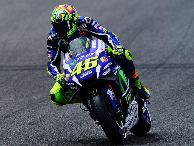 Valentino Rossi has taken pole for the Spanish Grand Prix.