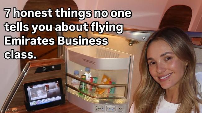 Australian model Brooke Hogan has been criticised for being “out of touch” following her paid advertisement with Emirates.  Pic: Instagram