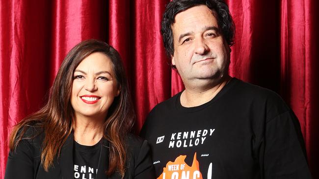 Jane Kennedy and Mick Molloy. Picture: Jono Searle