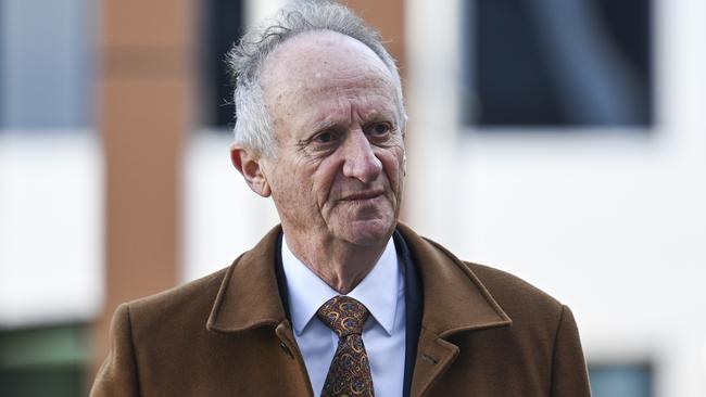 Barrister Mark Tedeschi KC arrives at the inquiry in Canberra . Picture: NCA NewsWire / Martin Ollman