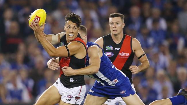 Dylan Shiel will earn up to $20,000 a year from a job with former Essendonians coterie club president Mark Casey’s Casey Capital. Picture: Michael Klein.