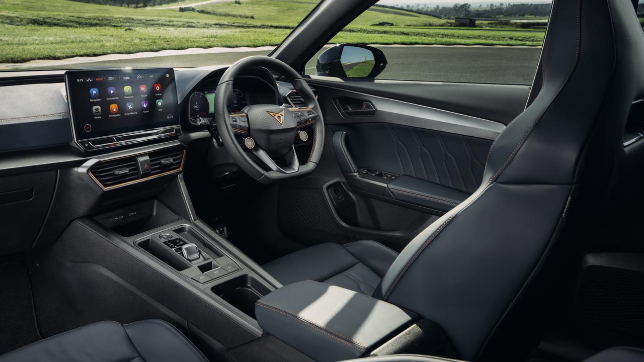 The interior is packed with hi-tech features.