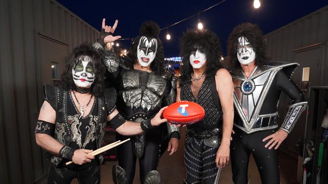 Members of rock band Kiss.