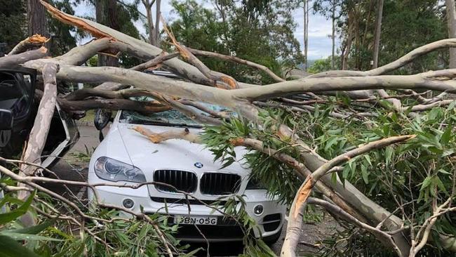 Three cars were crushed. Picture: Leslie Jenkins/Facebook 