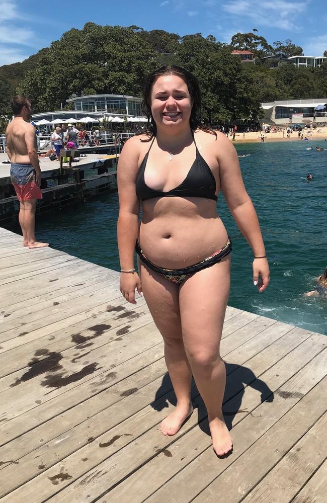 Renee Roberts, 22, had reached 105kg at the start of 2019. Picture: Supplied