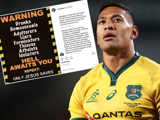 Israel Folau is facing a huge backlash following this post.