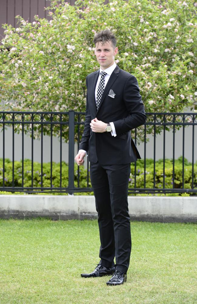 Jake Walsh at Flemington Racecourse on Derby Day 2014. Picture: Stephen Harman