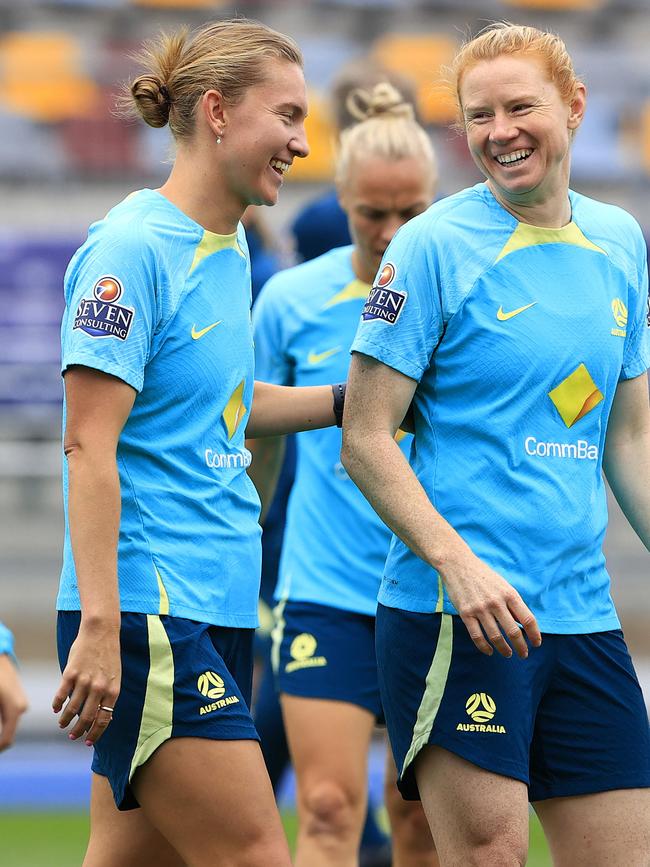 The Matildas at training. Picture: Adam Head