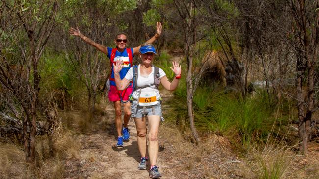 Smiling faces at the Great Island Trek. PICTURE: TIM HEMPSTEAD