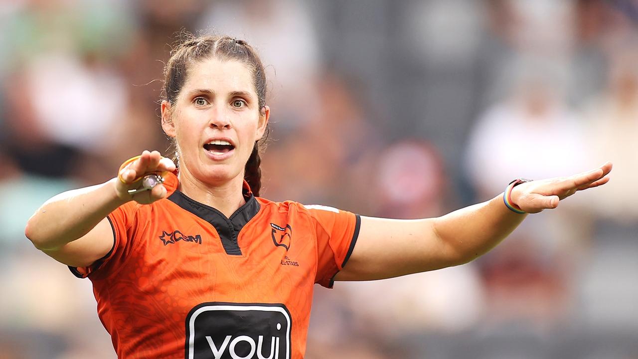 Kasey Badger wants to show that women can referee at an elite level. Picture: Mark Kolbe/Getty Images