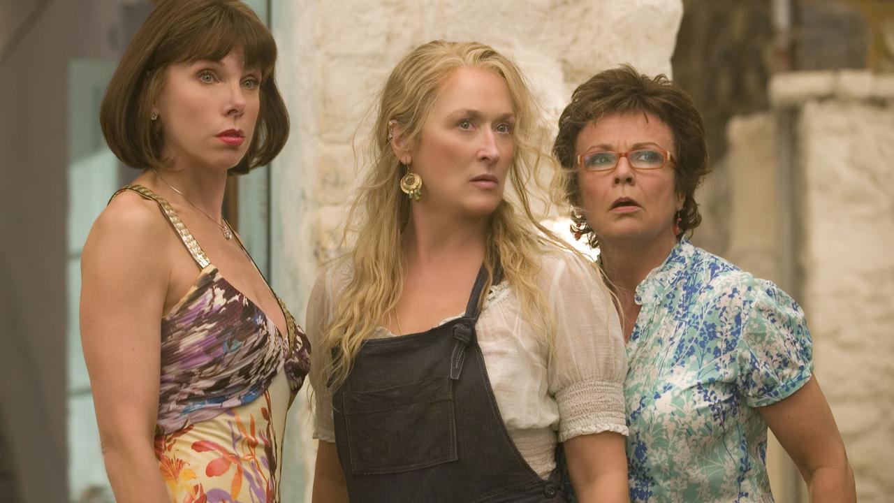 Christine Baranski, Meryl Streep and Julie Walters in Mamma Mia! Picture: Supplied