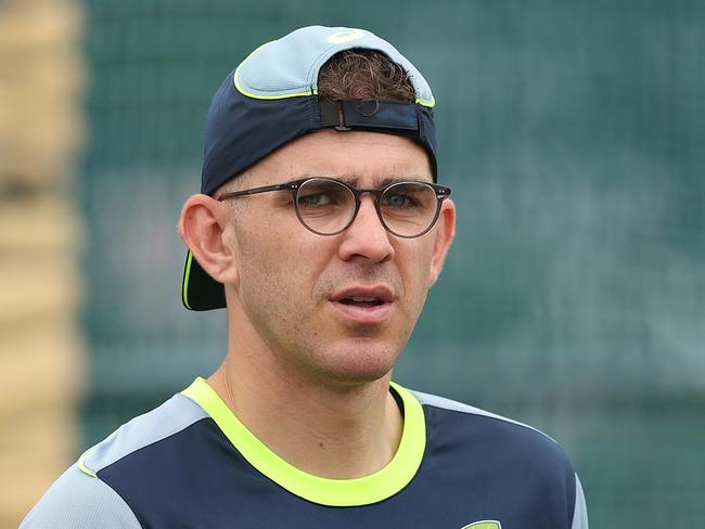 GALLE, SRI LANKA - JANUARY 27: Todd Murphy of Australia is seen during an Australia nets session at Galle International Stadium on January 27, 2025 in Galle, Sri Lanka. (Photo by Robert Cianflone/Getty Images)