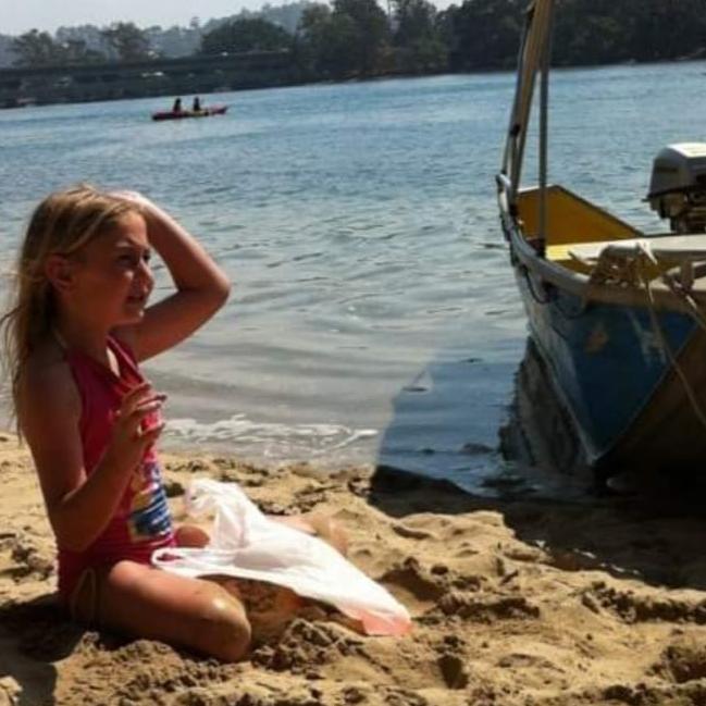 Tallulah on the beach as a kid. Picture: Supplied