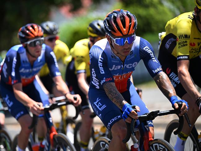 Caleb Ewan competes during the 24th Santos Tour Down Under in 2024. Picture: Getty Images