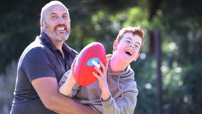 St Kilda great Fraser Gehrig with Blake Dridan. Picture: David Caird