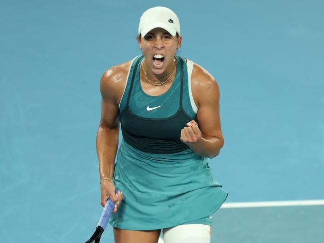 Madison Keys claimed a stunning underdog victory over the world no.1. Picture: Clive Brunskill/Getty Images