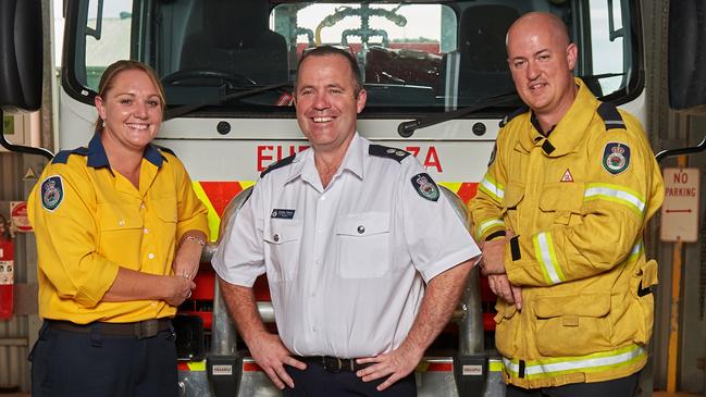 Riverina Rural Fire Service members Nicolle Stanton, Bradley Stewart and Peter Bye have all played significant roles in the Snowy Mountains and Greater Hume bushfires. Picture: Michael Frogley