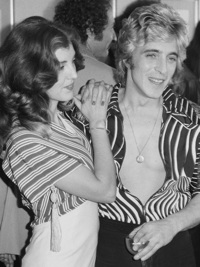 The author Suzi Ronson pictured here with future husband guitarist Mick Ronson in 1974. Picture: Michael Putland/Getty Images