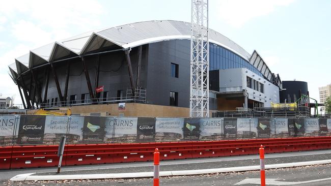 Construction workers on the Cairns Convention Centre building site are paid well above the average tradie wage. Picture: Brendan Radke