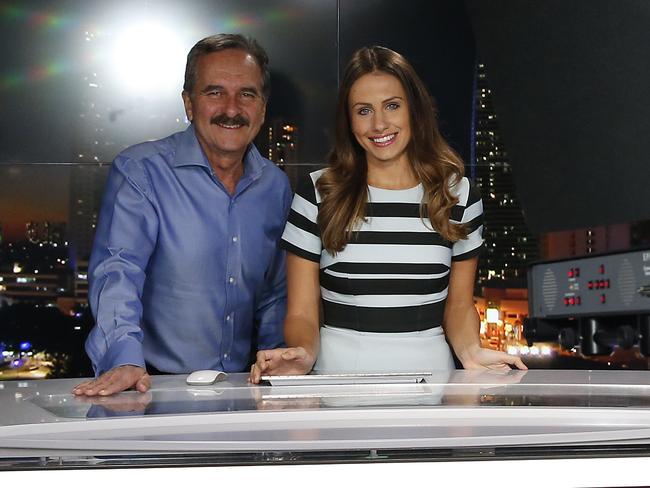 Channel Seven Gold Coast news presenters Rod Young and Amanda Abate.