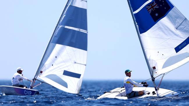 Matt Wearn checking out the course in Marseille before his regatta.