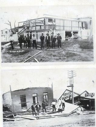 12 houses were left intact after the powerful cyclone.