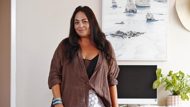 Bridget has revealed what it is like to be a late blooming lesbian. Pictured at her home in Dee Why. Picture: Sam Ruttyn